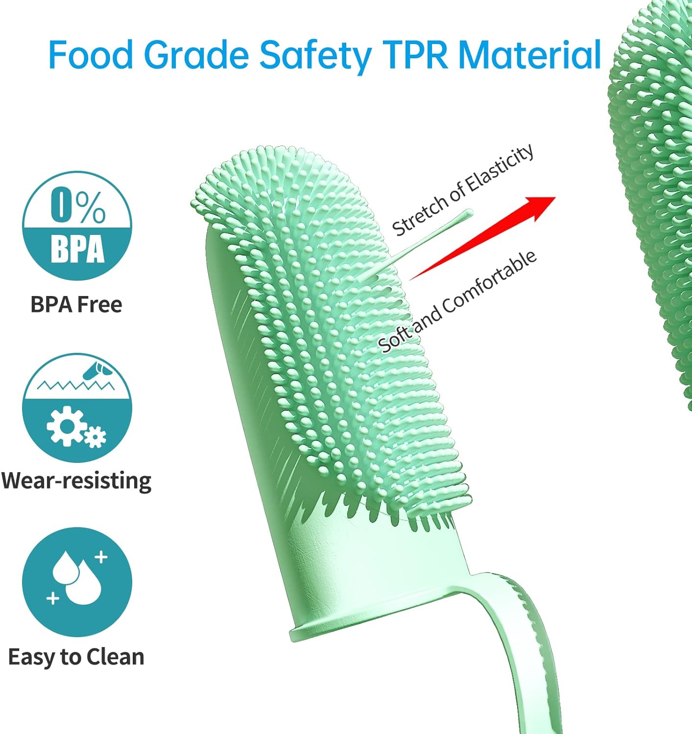 Toothbrush For Dog Finger Toothbrush Kit 135 Surround Bristles For Easy Teeth Cleaning Double Finger Toothbrush Dental Care For Puppies Cats And Small Pets