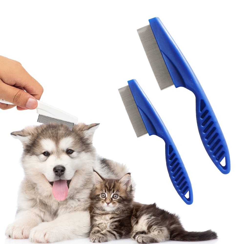 Multifunctional Pet Comb Tear Stain Removal Comb Magic Pets Grooming Comb Kit For Small Dogs Puppies Pet Grooming Brush Fine-Tooth Stainless Grooming Massage Comb