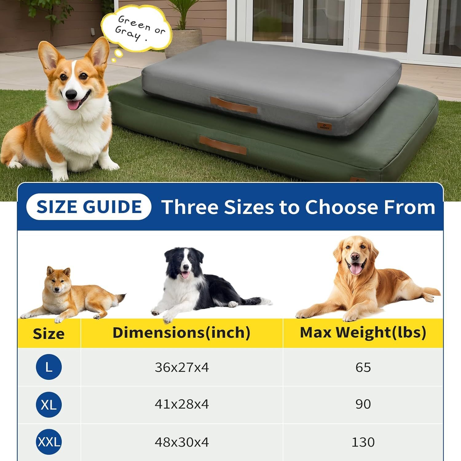 Medium-Size Dog Outdoor Removable And Washable Inflatable Waterproof And Non-slip Dog Bed Summer Travel Mat