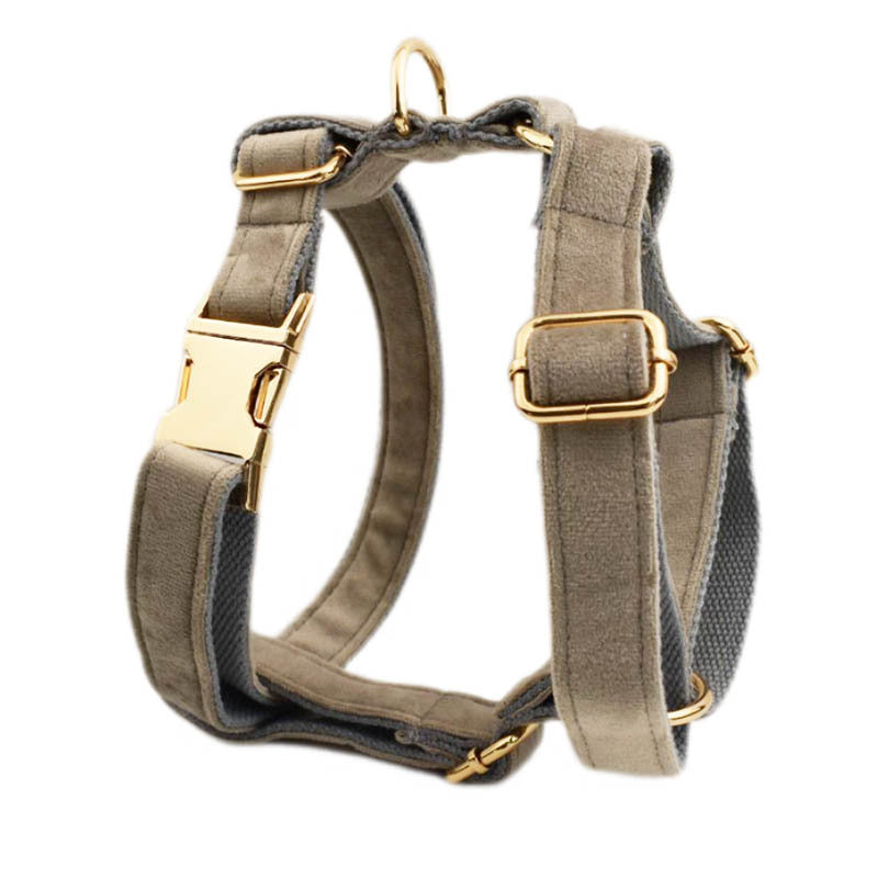 Velvet Pet Collar Traction Rope