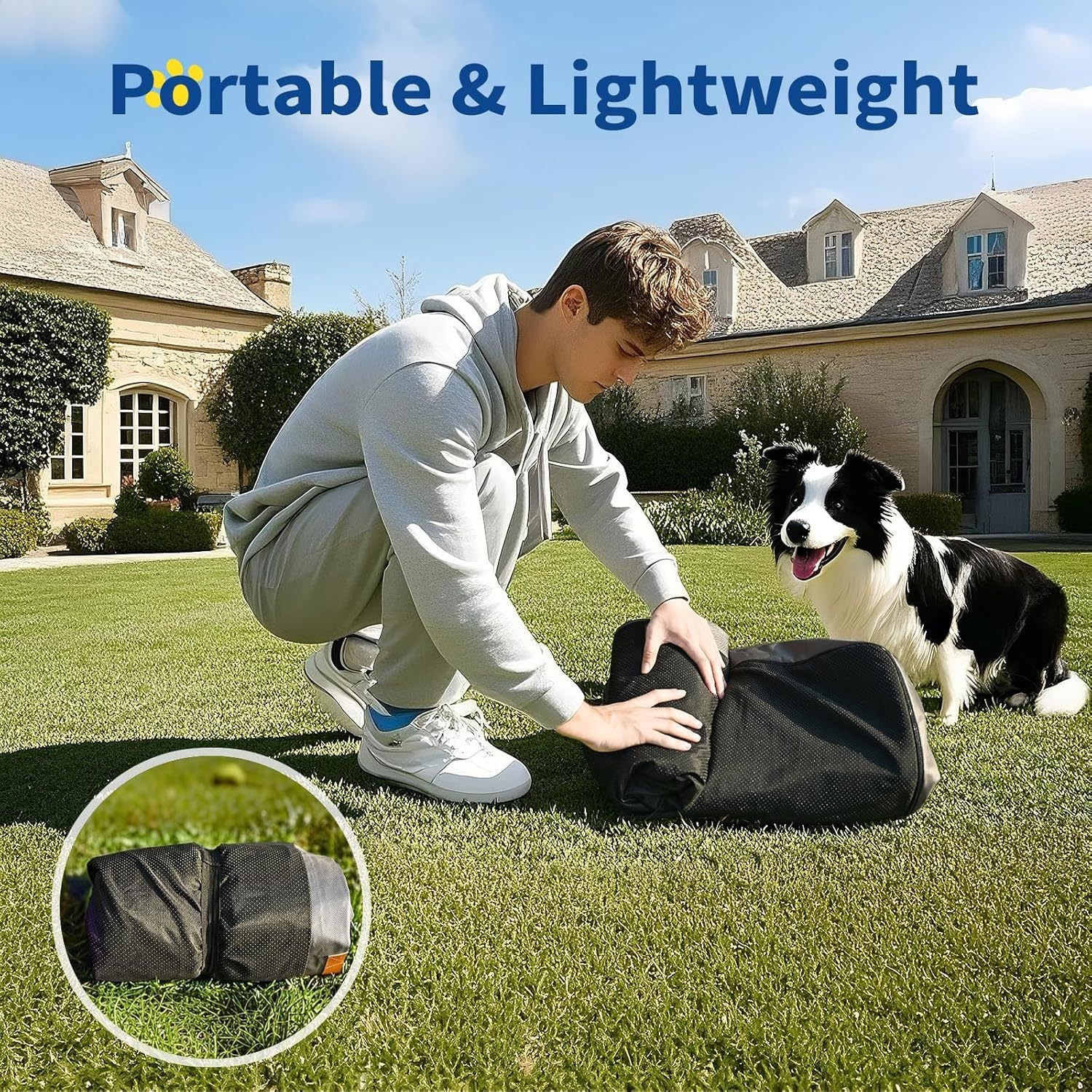 Medium-Size Dog Outdoor Removable And Washable Inflatable Waterproof And Non-slip Dog Bed Summer Travel Mat