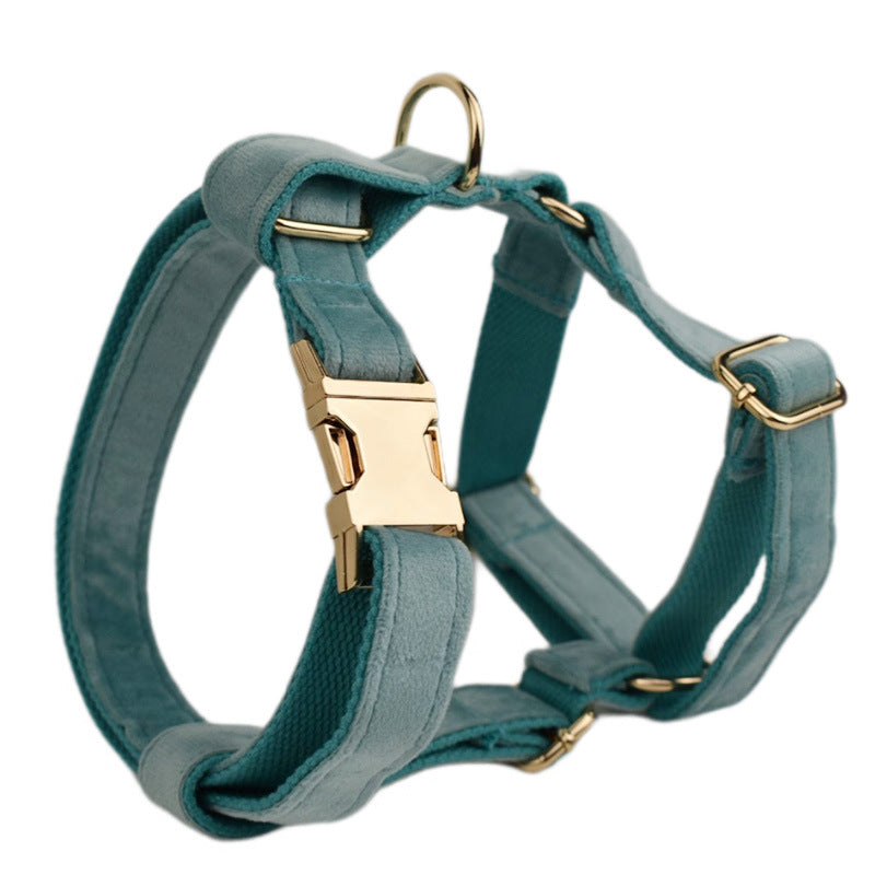 Velvet Pet Collar Traction Rope
