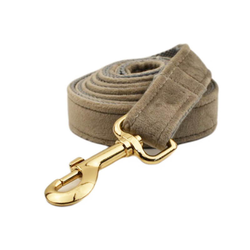 Velvet Pet Collar Traction Rope